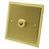 1 Gang 20 Amp 2 Way Toggle (Dolly) Light Switch Duo Premier Satin Brass Toggle (Dolly) Switch