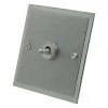 1 Gang 20 Amp 2 Way Toggle (Dolly) Light Switch Duo Premier Satin Chrome Toggle (Dolly) Switch