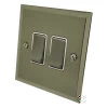 Duo Premier Satin Nickel Intermediate Switch and Light Switch Combination - 1
