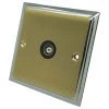 More information on the Duo Satin Brass / Polished Chrome Edge Duo TV Socket