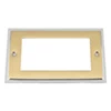 Duo Satin Brass / Polished Chrome Edge Modular Plate - 2