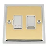 Duo Satin Brass / Polished Chrome Edge Switched Fused Spur - 2