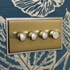 Duo Satin Brass / Polished Chrome Edge Intelligent Dimmer - 2
