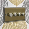 Duo Satin Brass / Polished Chrome Edge LED Dimmer - 3