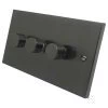 Edwardian Classic Bronze Push Intermediate Switch and Push Light Switch Combination - 1