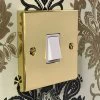 Edwardian Classic Polished Brass Intermediate Light Switch - 2