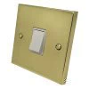 1 Gang 2 Way 6 Amp Switch : White Trim Edwardian Classic Polished Brass Light Switch