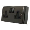 Edwardian Classic Bronze Switched Plug Socket - 3