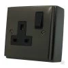 Edwardian Classic Bronze Switched Plug Socket - 1