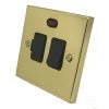 Edwardian Classic Polished Brass Switched Fused Spur - 2