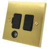 Edwardian Classic Satin Brass Switched Fused Spur - 1