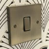 Edwardian Elite Antique Brass Light Switch - 1