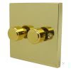 More information on the Edwardian Elite Polished Brass Edwardian Elite LED Dimmer and Push Light Switch Combination