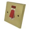 45 Amp Double Pole Switch - Single Plate - White
