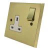Edwardian Supreme Polished Brass Switched Plug Socket - 2