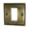 Single 1 Module Plate - the Single Module Plate will accept 1 Module Elegance (Antique) Antique Brass Modular Plate