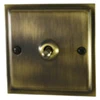 1 Gang 2 Way Toggle Light Switch Elegance (Antique) Antique Brass Toggle (Dolly) Switch