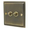 Elegance (Antique) Antique Brass Toggle (Dolly) Switch - 1