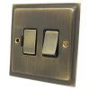 Without Neon - Fused outlet with on | off switch Elegance (Antique) Antique Brass Switched Fused Spur