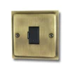 Fused outlet not switched Elegance (Antique) Antique Brass Unswitched Fused Spur