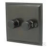Elegance Bronze Noir Push Intermediate Light Switch - 1