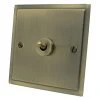 1 Gang 20 Amp 2 Way Toggle (Dolly) Light Switch Elegance Elite Antique Brass Toggle (Dolly) Switch