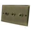 Elegance Elite Antique Brass Toggle (Dolly) Switch - 2