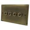 Elegance Elite Antique Brass Toggle (Dolly) Switch - 3