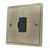 13 Amp Unswitched Fused Spur : Black Trim Elegance Elite Antique Brass Unswitched Fused Spur