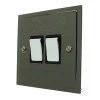 2 Gang 10 Amp 2 Way Light Switches - Chrome
