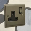 Elegance Elite Black Nickel Switched Plug Socket - 2
