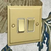 Elegance Elite Polished Brass Intermediate Switch and Light Switch Combination - 1