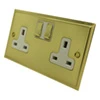 Elegance Elite Polished Brass Switched Plug Socket - 1