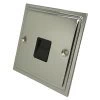 1 Gang - Single master telephone point (only 1 master point required per line - use extension sockets for additional points) : Black Trim Elegance Polished Chrome Telephone Master Socket