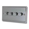 Elegance Polished Chrome LED Dimmer and Push Light Switch Combination - 2