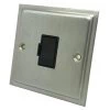 Fused outlet not switched : Black Trim Elegance Satin Chrome Unswitched Fused Spur