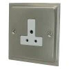 Elegance Satin Nickel Round Pin Unswitched Socket (For Lighting) - 1