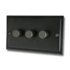 Elegance Dark Pewter LED Dimmer and Push Light Switch Combination - 1