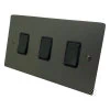 3 Gang Centre Off Retractive Switch - Double Plate