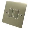 2 Gang Centre Off Retractive Switch : White Trim