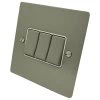 3 Gang 10 Amp 2 Way Light Switches : White Trim - Single Plate
