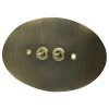 Ellipse Antique Brass Toggle (Dolly) Switch - 1