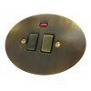 Ellipse Antique Brass Switched Fused Spur - 1
