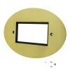 Double Module Plate - the Double Module Plate will accept up to 4 Modules Ellipse Polished Brass Modular Plate