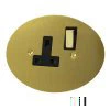 More information on the Ellipse Satin Brass Ellipse Switched Plug Socket