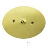 1 Gang 2 Way Toggle Light Switch Ellipse Satin Brass Toggle (Dolly) Switch