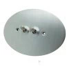 2 Gang 2 Way Toggle Light Switches Ellipse Satin Chrome Toggle (Dolly) Switch