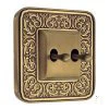 Emporio Ornate Antique Brass Toggle (Dolly) Switch - 1