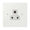 5 Amp Round Pin Unswitched Socket : White Trim Elite Paintable Round Pin Unswitched Socket (For Lighting)