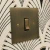 Executive Square Antique Brass Retractive Switch - 1